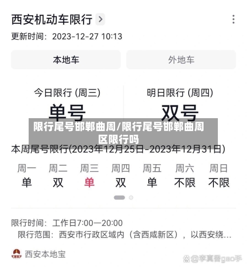 限行尾号邯郸曲周/限行尾号邯郸曲周区限行吗