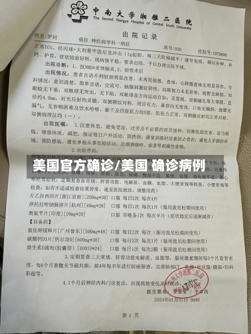 美国官方确诊/美国 确诊病例