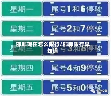 邯郸现在怎么限行/邯郸限行早知道-第2张图片
