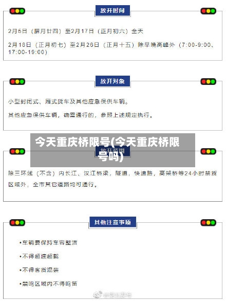 今天重庆桥限号(今天重庆桥限号吗)