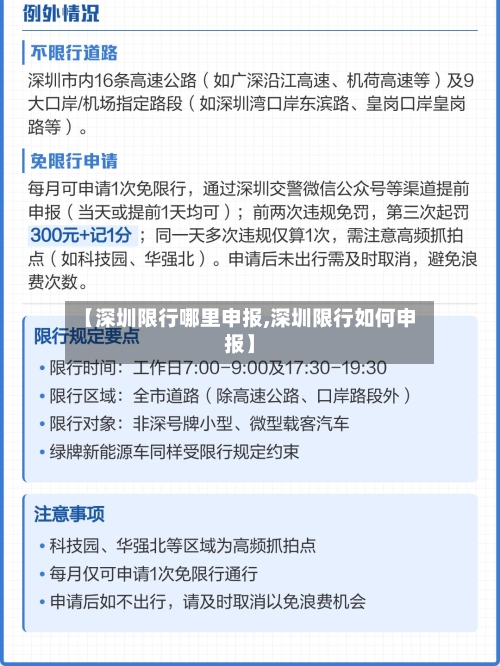 【深圳限行哪里申报,深圳限行如何申报】