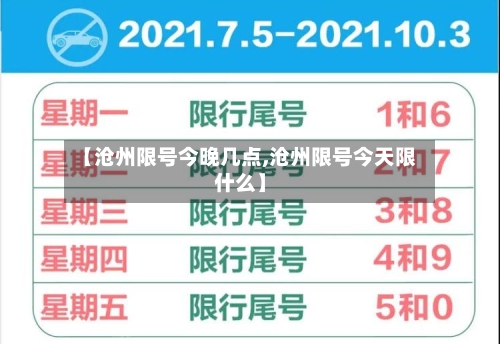 【沧州限号今晚几点,沧州限号今天限什么】