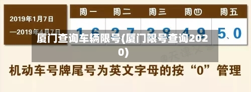 厦门查询车辆限号(厦门限号查询2020)-第2张图片