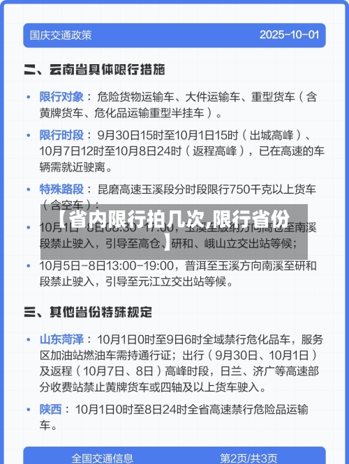 【省内限行拍几次,限行省份】-第2张图片