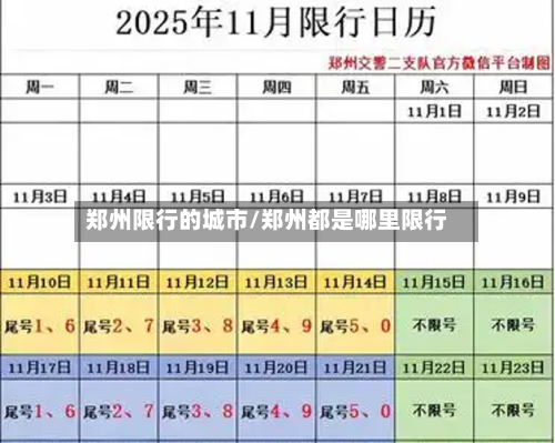 郑州限行的城市/郑州都是哪里限行-第2张图片