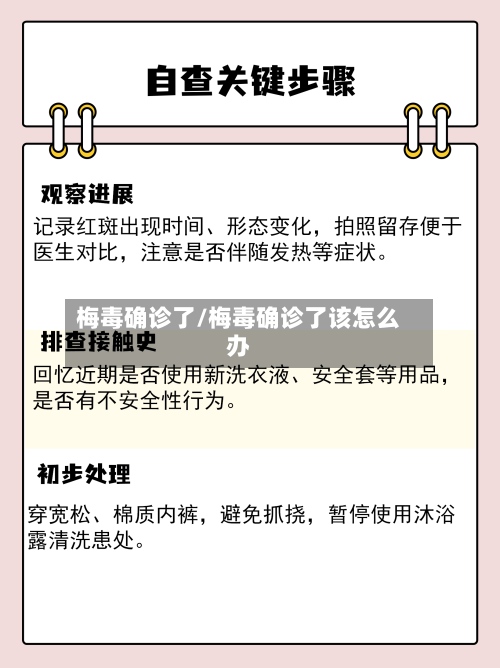 梅毒确诊了/梅毒确诊了该怎么办