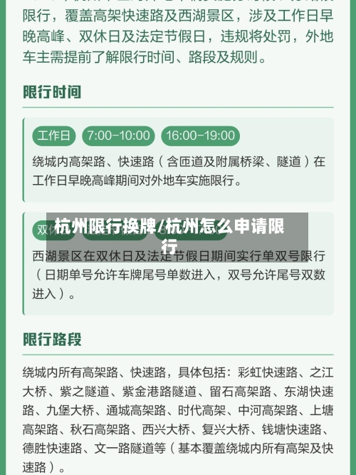 杭州限行换牌/杭州怎么申请限行