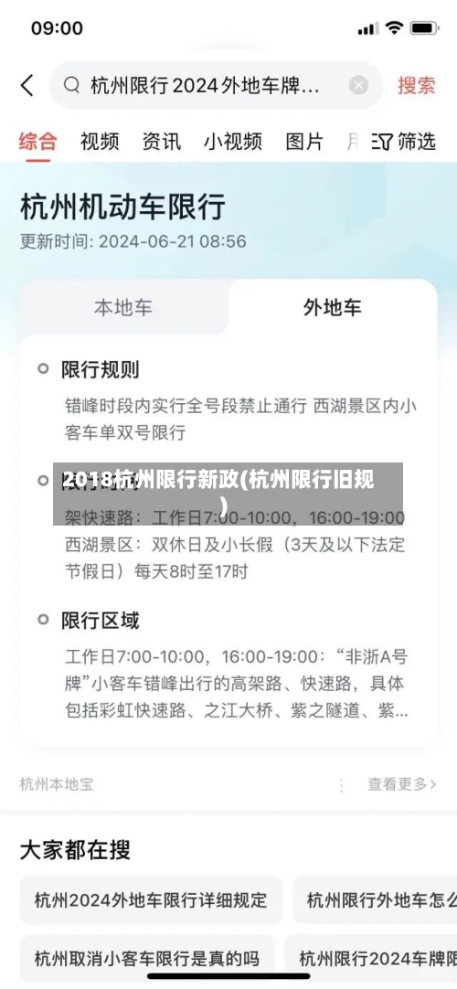 2018杭州限行新政(杭州限行旧规)-第2张图片