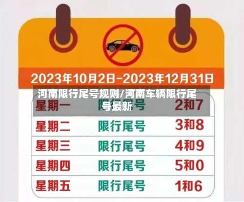 河南限行尾号规则/河南车辆限行尾号最新