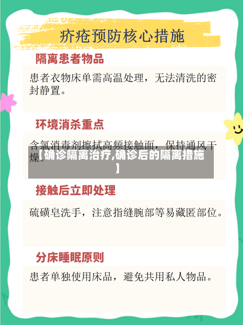【确诊隔离治疗,确诊后的隔离措施】