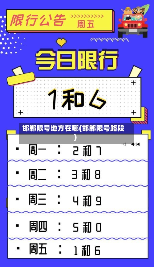 邯郸限号地方在哪(邯郸限号路段)