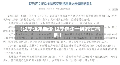 【辽宁近来确诊,辽宁确诊一例死亡病例】
