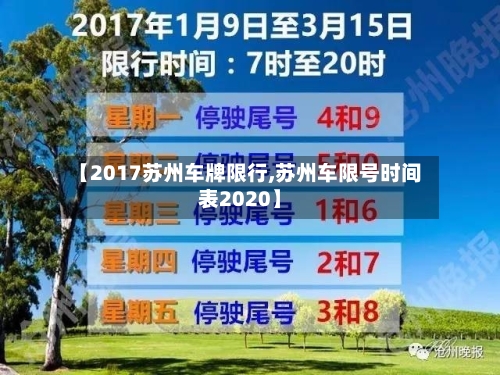 【2017苏州车牌限行,苏州车限号时间表2020】-第3张图片