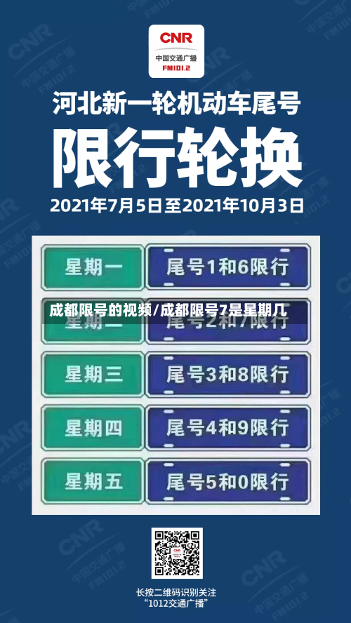 成都限号的视频/成都限号7是星期几-第3张图片