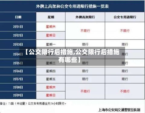 【公交限行后措施,公交限行后措施有哪些】-第2张图片