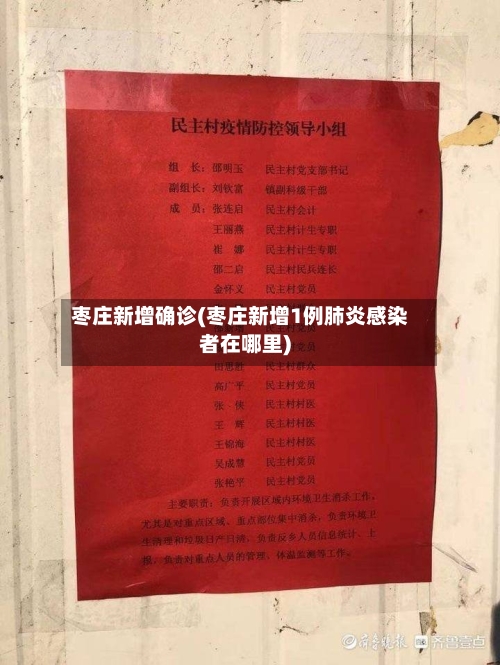 枣庄新增确诊(枣庄新增1例肺炎感染者在哪里)