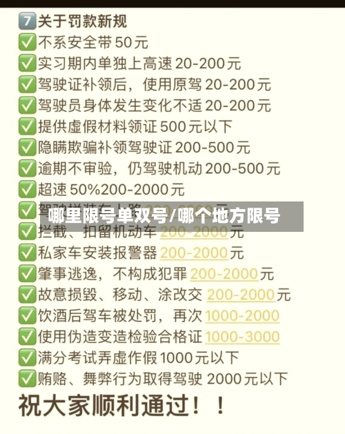 哪里限号单双号/哪个地方限号
