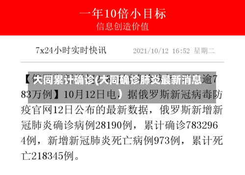 大同累计确诊(大同确诊肺炎最新消息)-第2张图片
