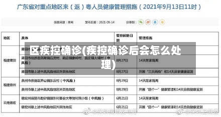 区疾控确诊(疾控确诊后会怎么处理)