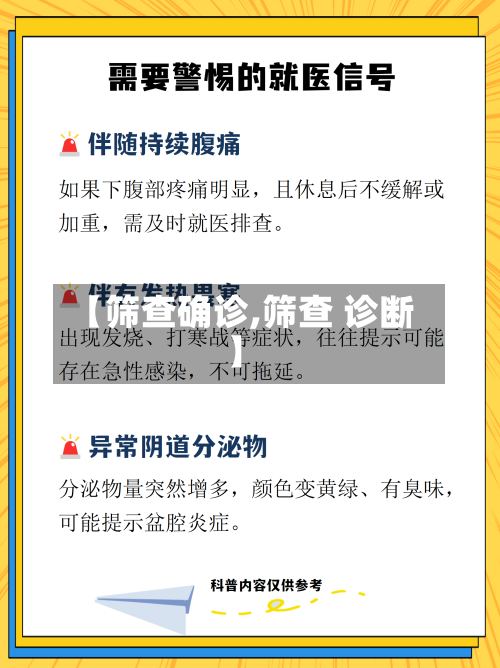 【筛查确诊,筛查 诊断】