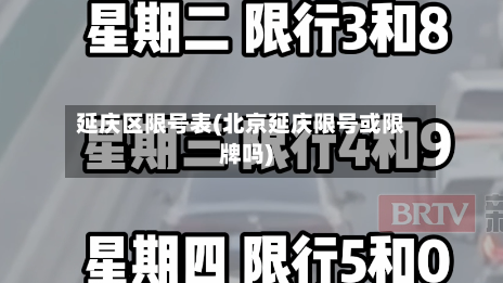 延庆区限号表(北京延庆限号或限牌吗)