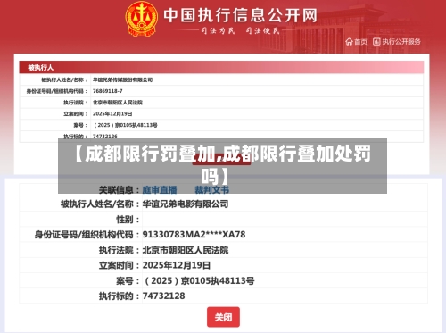 【成都限行罚叠加,成都限行叠加处罚吗】