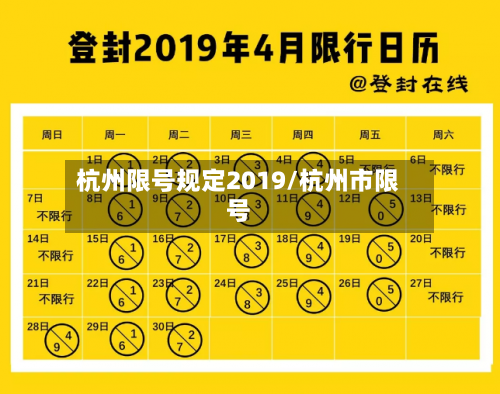 杭州限号规定2019/杭州市限号
