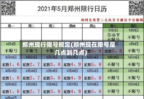 郑州现行限号规定(郑州现在限号是几点到几点)-第2张图片