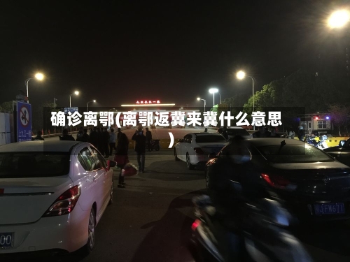 确诊离鄂(离鄂返冀来冀什么意思)-第2张图片