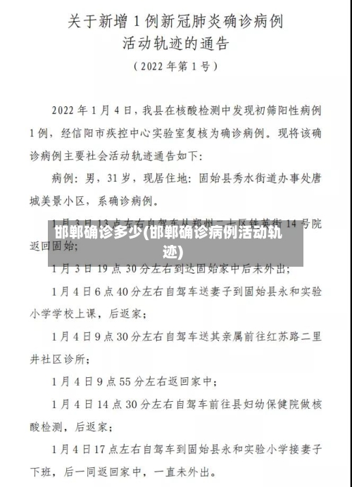邯郸确诊多少(邯郸确诊病例活动轨迹)