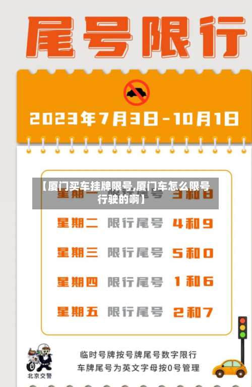 【厦门买车挂牌限号,厦门车怎么限号行驶的啊】-第2张图片
