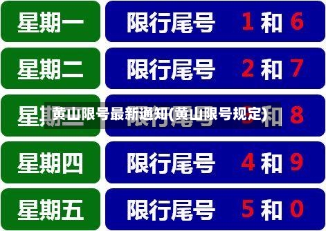 黄山限号最新通知(黄山限号规定)-第3张图片