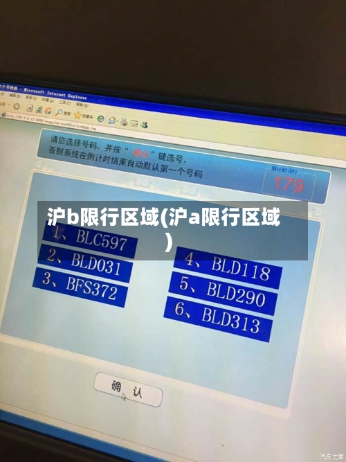 沪b限行区域(沪a限行区域)