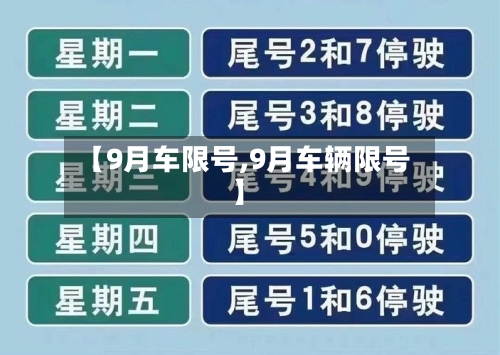 【9月车限号,9月车辆限号】