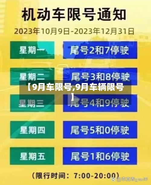【9月车限号,9月车辆限号】-第3张图片
