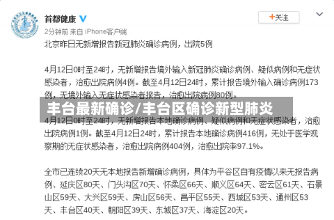 丰台最新确诊/丰台区确诊新型肺炎