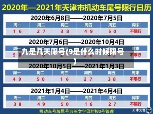 九是几天限号(9是什么时候限号)