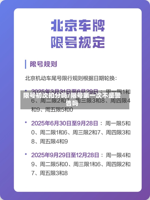 限号初次扣分吗/限号第一次不是警告吗-第2张图片