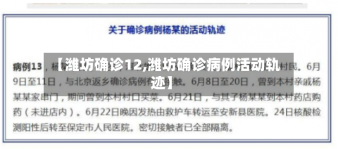 【潍坊确诊12,潍坊确诊病例活动轨迹】-第3张图片