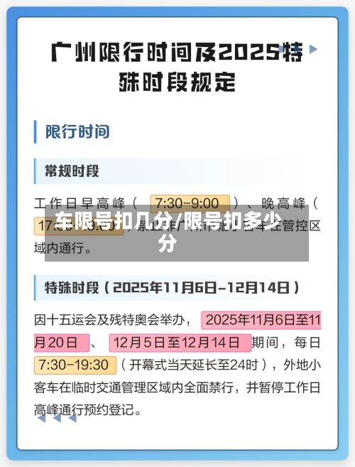 车限号扣几分/限号扣多少分