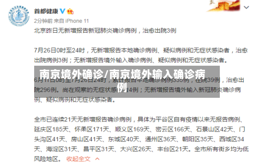 南京境外确诊/南京境外输入确诊病例-第2张图片