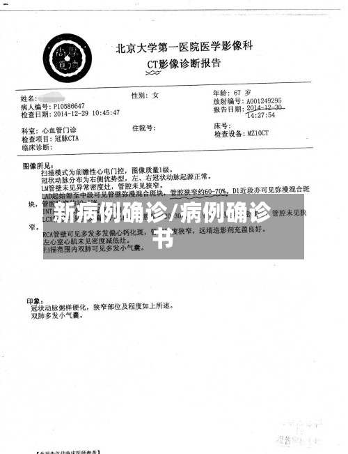 新病例确诊/病例确诊书-第3张图片