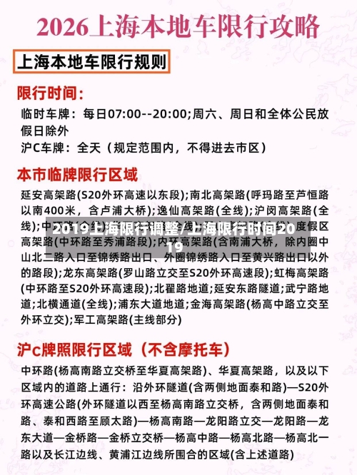 2019上海限行调整/上海限行时间2019