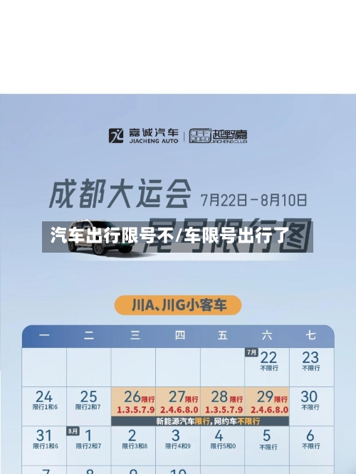 汽车出行限号不/车限号出行了