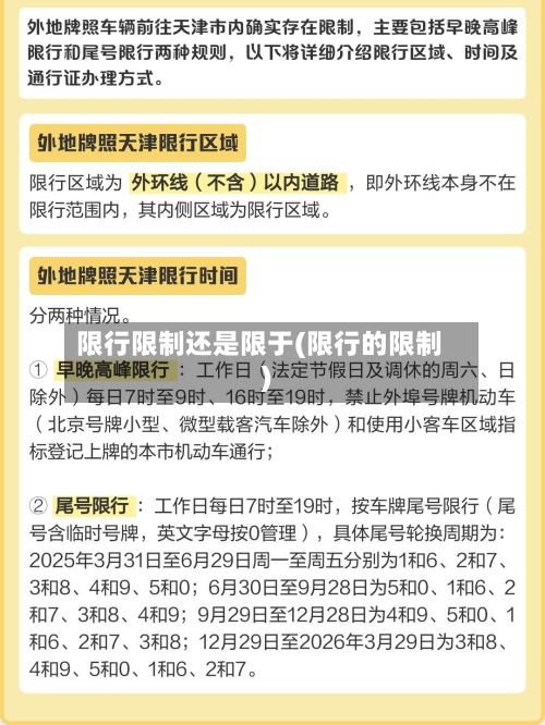 限行限制还是限于(限行的限制)