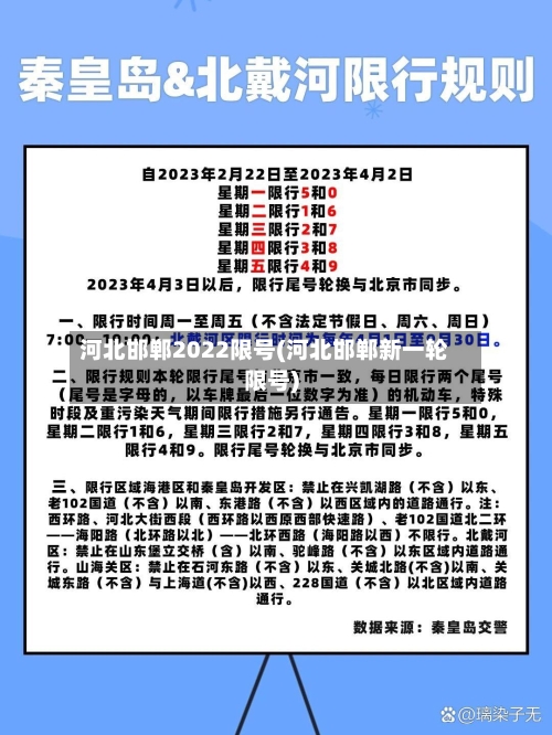 河北邯郸2022限号(河北邯郸新一轮限号)
