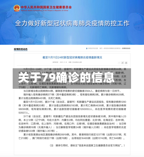 关于79确诊的信息-第3张图片