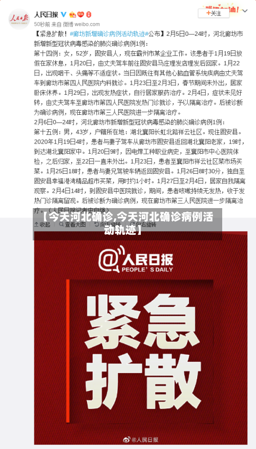【今天河北确诊,今天河北确诊病例活动轨迹】