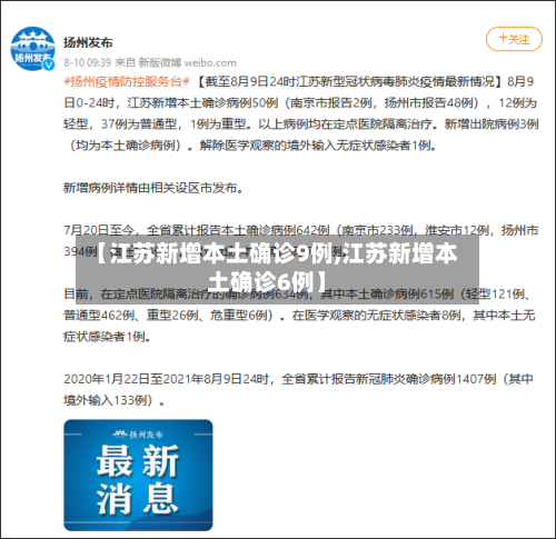 【江苏新增本土确诊9例,江苏新增本土确诊6例】-第2张图片