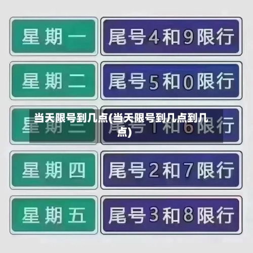 当天限号到几点(当天限号到几点到几点)-第2张图片